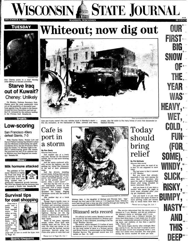 State Journal front page, Dec. 4, 1990